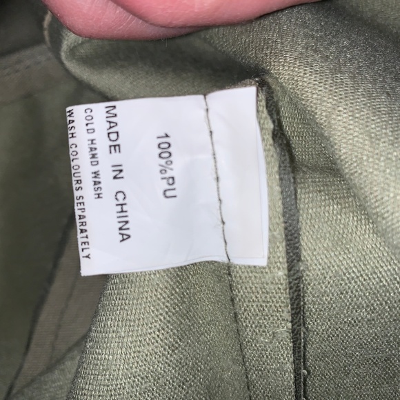 LF Mint Vanilla Vegan Leather Mini Skirt - Size 8 - Picture 6 of 6